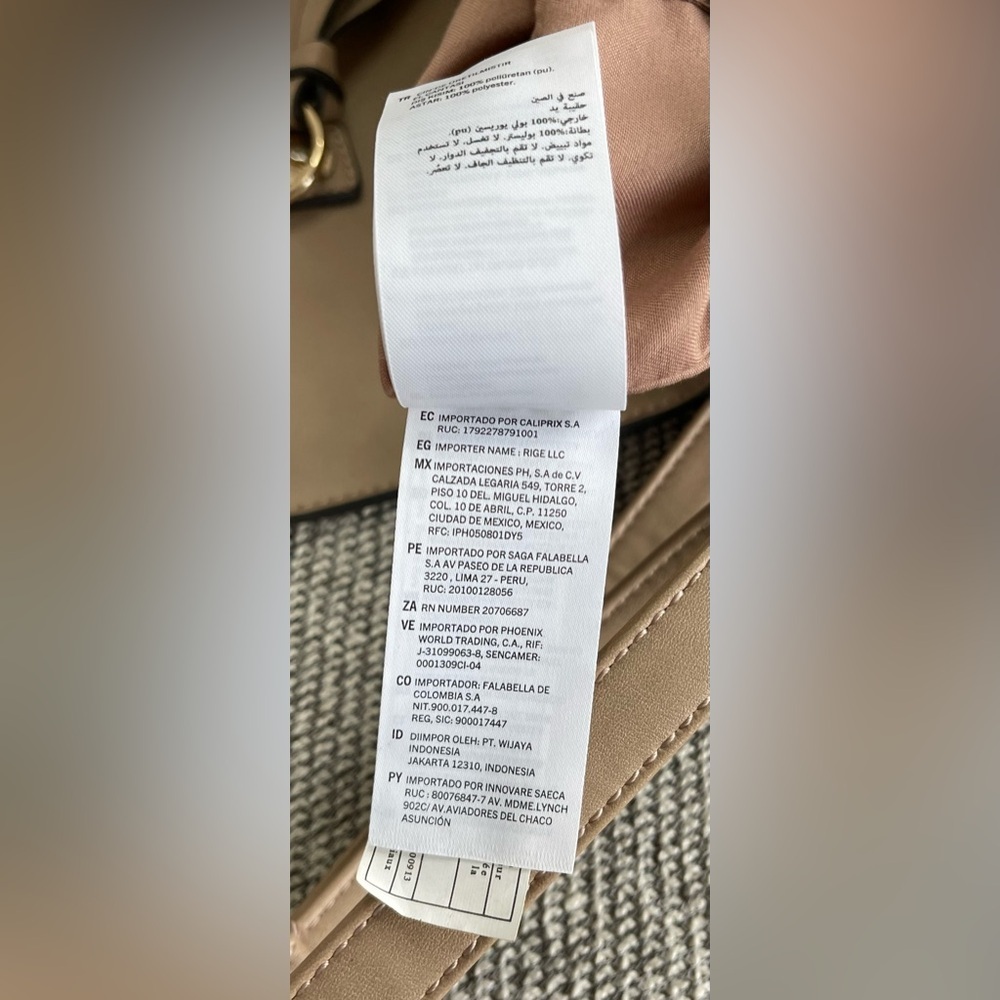 Aldo Tan Satchel With Structured Design And Tasse… - image 5